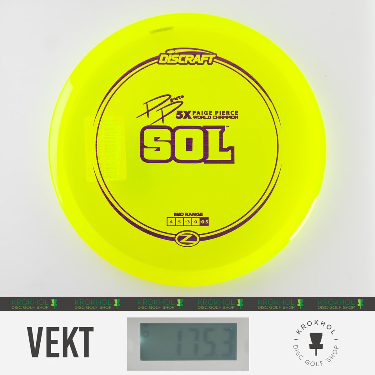 Z Line Sol - Paige Pierce 5x World Champion - Krokhol Disc